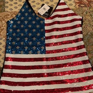 Bling American flag shirt